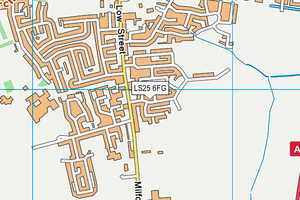 LS25 6FG map - OS VectorMap District (Ordnance Survey)