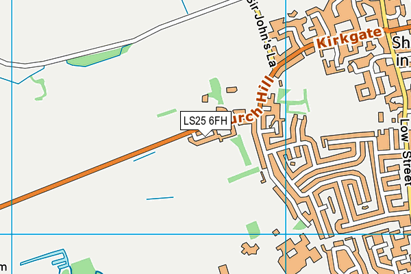 LS25 6FH map - OS VectorMap District (Ordnance Survey)