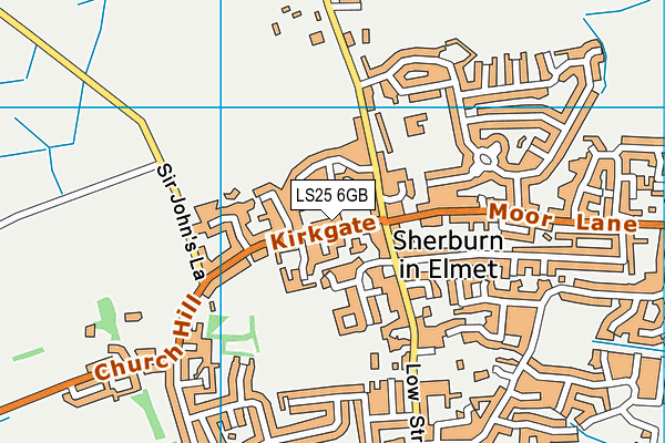 LS25 6GB map - OS VectorMap District (Ordnance Survey)