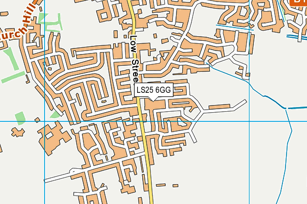 LS25 6GG map - OS VectorMap District (Ordnance Survey)
