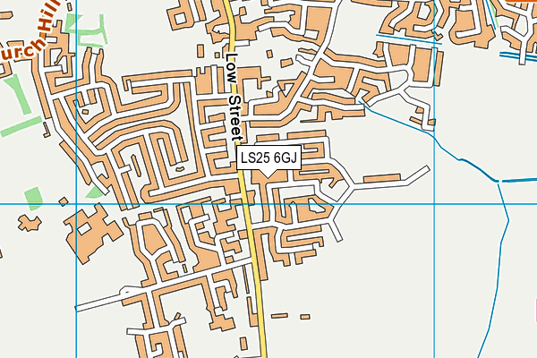 LS25 6GJ map - OS VectorMap District (Ordnance Survey)