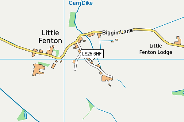 LS25 6HF map - OS VectorMap District (Ordnance Survey)