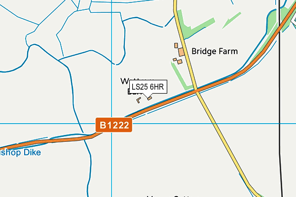 LS25 6HR map - OS VectorMap District (Ordnance Survey)