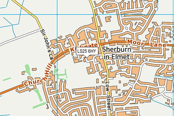 LS25 6HY map - OS VectorMap District (Ordnance Survey)
