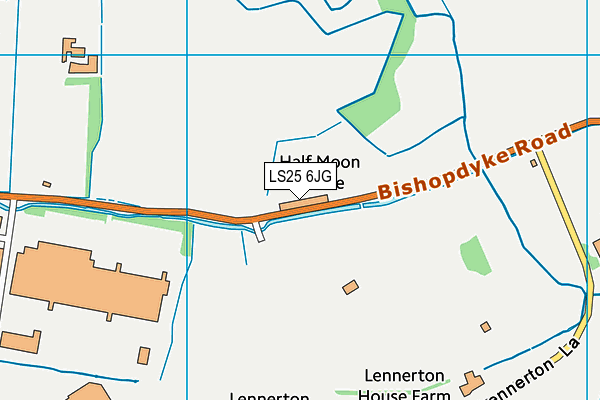 LS25 6JG map - OS VectorMap District (Ordnance Survey)