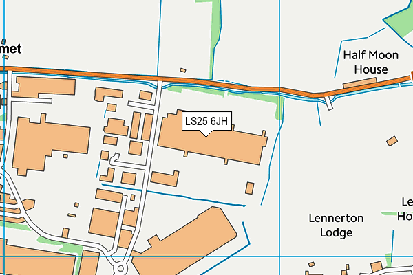 LS25 6JH map - OS VectorMap District (Ordnance Survey)