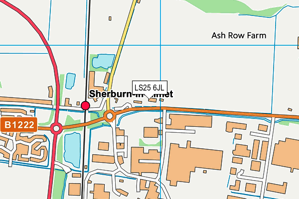 LS25 6JL map - OS VectorMap District (Ordnance Survey)