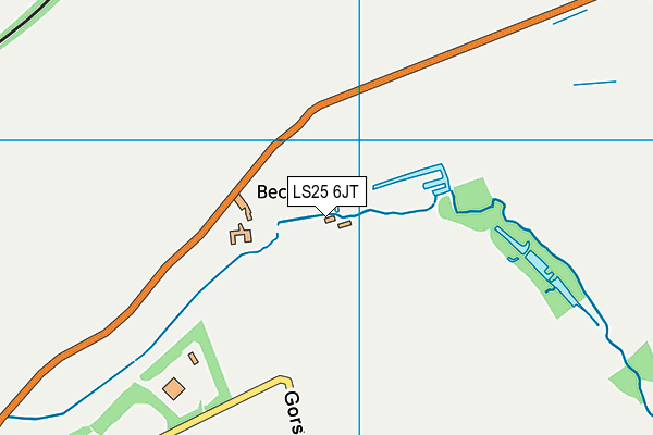 LS25 6JT map - OS VectorMap District (Ordnance Survey)