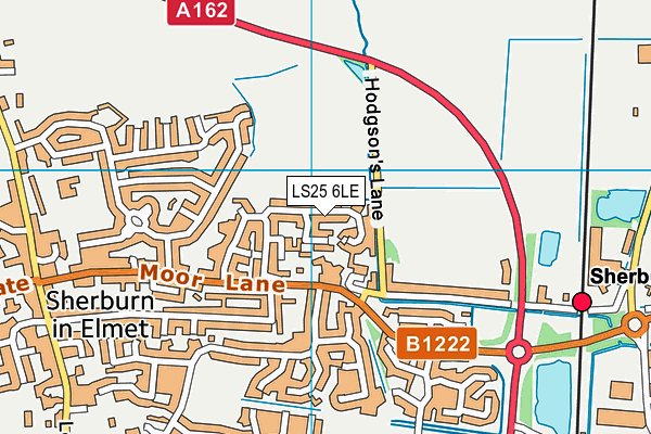 LS25 6LE map - OS VectorMap District (Ordnance Survey)