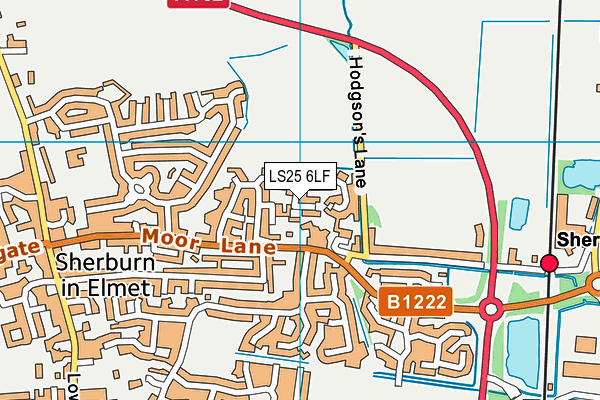 LS25 6LF map - OS VectorMap District (Ordnance Survey)