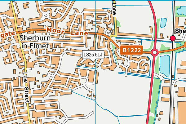 LS25 6LJ map - OS VectorMap District (Ordnance Survey)