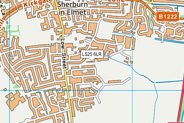 LS25 6LR map - OS VectorMap District (Ordnance Survey)