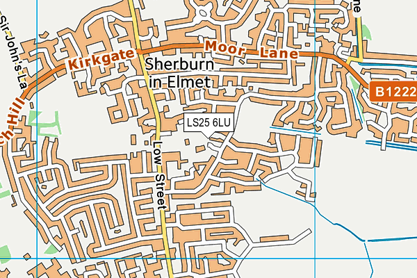 LS25 6LU map - OS VectorMap District (Ordnance Survey)