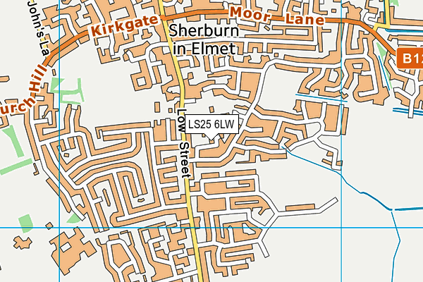 LS25 6LW map - OS VectorMap District (Ordnance Survey)