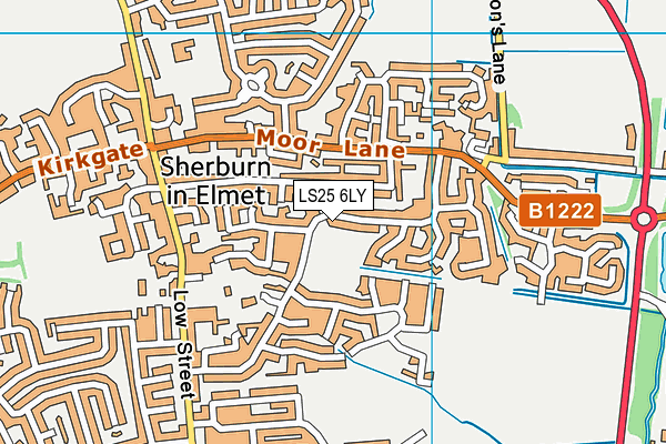 LS25 6LY map - OS VectorMap District (Ordnance Survey)