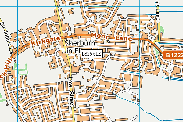 LS25 6LZ map - OS VectorMap District (Ordnance Survey)