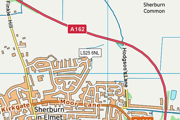 LS25 6NL map - OS VectorMap District (Ordnance Survey)