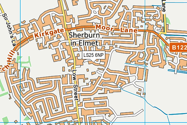 LS25 6NP map - OS VectorMap District (Ordnance Survey)