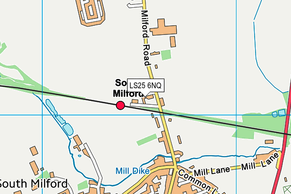 LS25 6NQ map - OS VectorMap District (Ordnance Survey)