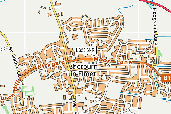 LS25 6NR map - OS VectorMap District (Ordnance Survey)