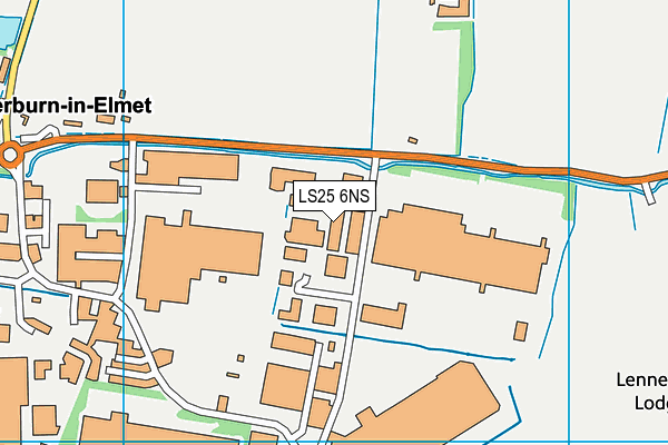 LS25 6NS map - OS VectorMap District (Ordnance Survey)