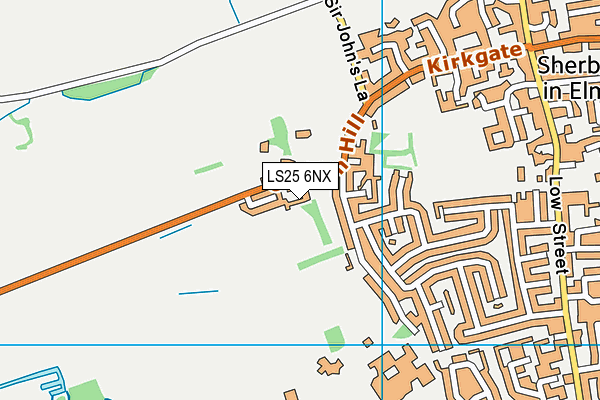 LS25 6NX map - OS VectorMap District (Ordnance Survey)