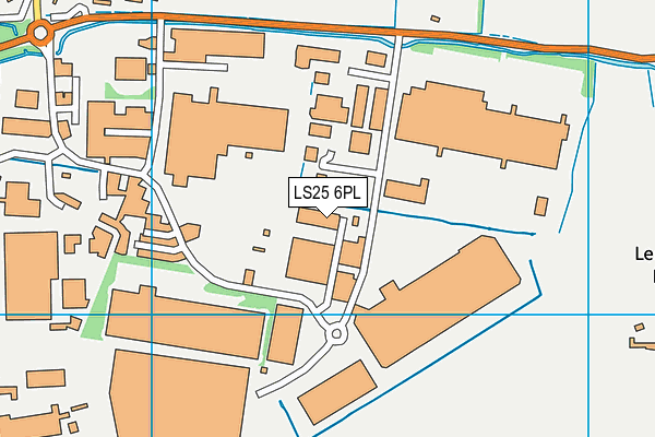 LS25 6PL map - OS VectorMap District (Ordnance Survey)