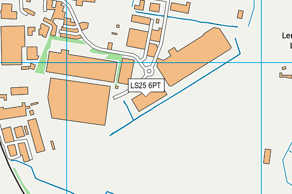 LS25 6PT map - OS VectorMap District (Ordnance Survey)