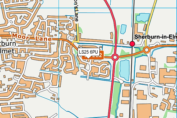 LS25 6PU map - OS VectorMap District (Ordnance Survey)