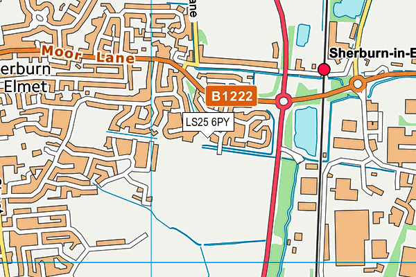LS25 6PY map - OS VectorMap District (Ordnance Survey)