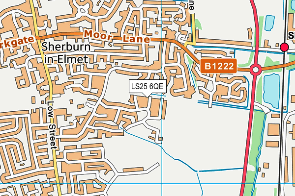 LS25 6QE map - OS VectorMap District (Ordnance Survey)