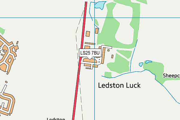 LS25 7BU map - OS VectorMap District (Ordnance Survey)