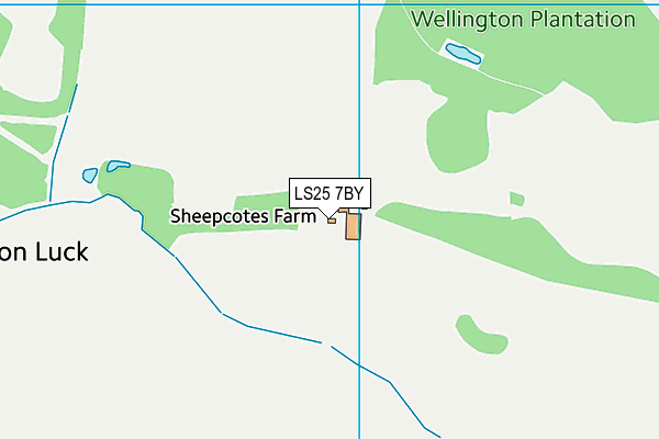 LS25 7BY map - OS VectorMap District (Ordnance Survey)