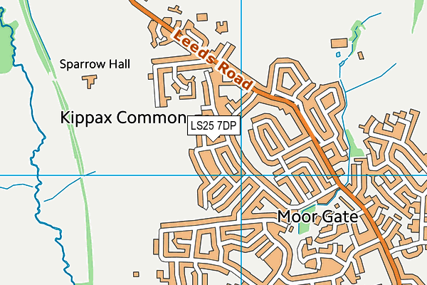LS25 7DP map - OS VectorMap District (Ordnance Survey)