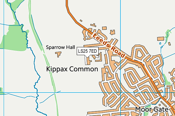 LS25 7ED map - OS VectorMap District (Ordnance Survey)
