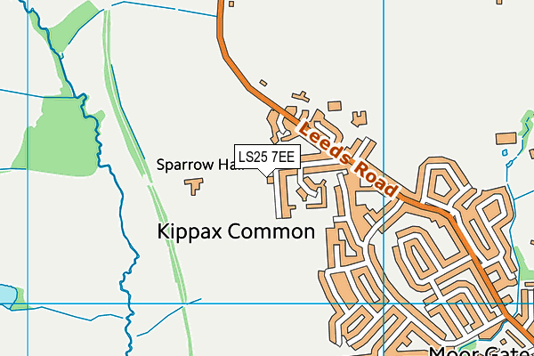 LS25 7EE map - OS VectorMap District (Ordnance Survey)