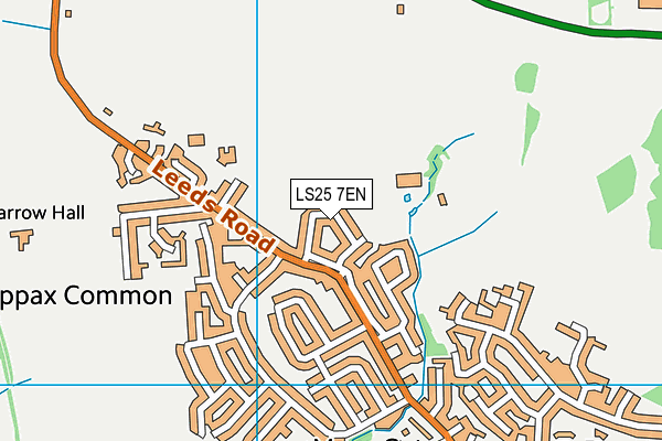 LS25 7EN map - OS VectorMap District (Ordnance Survey)