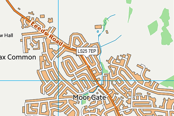 LS25 7EP map - OS VectorMap District (Ordnance Survey)