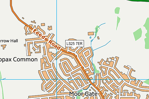 LS25 7ER map - OS VectorMap District (Ordnance Survey)