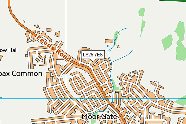 LS25 7ES map - OS VectorMap District (Ordnance Survey)