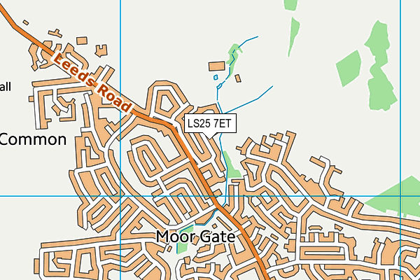 LS25 7ET map - OS VectorMap District (Ordnance Survey)