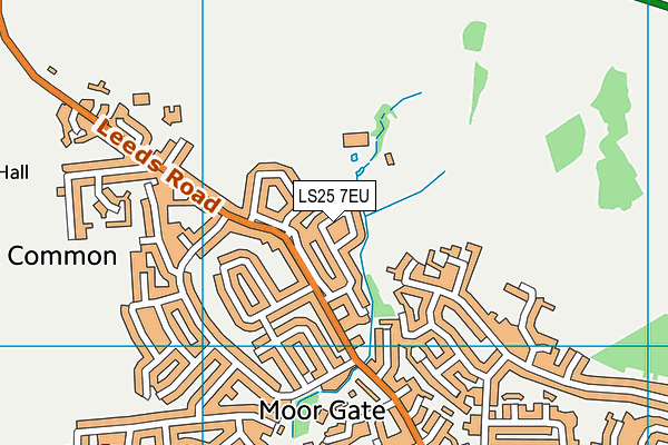 LS25 7EU map - OS VectorMap District (Ordnance Survey)