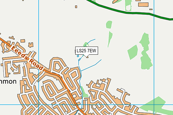 LS25 7EW map - OS VectorMap District (Ordnance Survey)