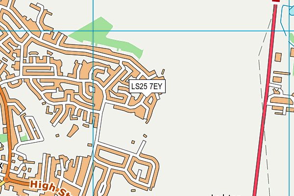 LS25 7EY map - OS VectorMap District (Ordnance Survey)