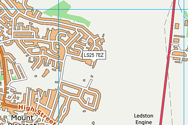 LS25 7EZ map - OS VectorMap District (Ordnance Survey)