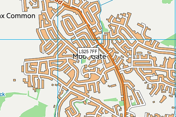 LS25 7FF map - OS VectorMap District (Ordnance Survey)