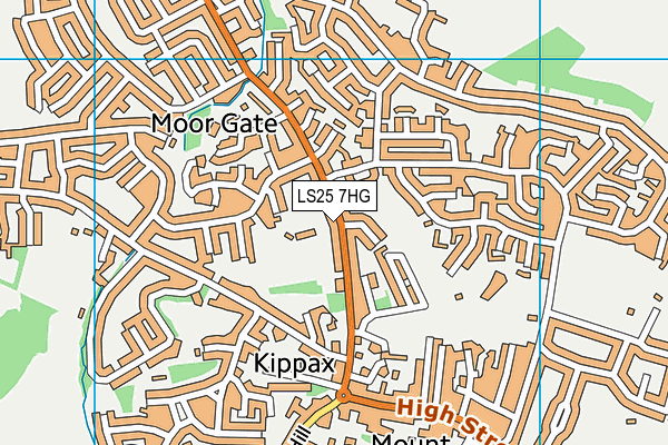 LS25 7HG map - OS VectorMap District (Ordnance Survey)