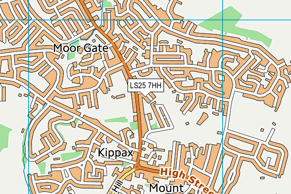 LS25 7HH map - OS VectorMap District (Ordnance Survey)