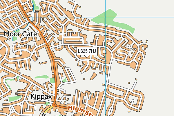 LS25 7HJ map - OS VectorMap District (Ordnance Survey)