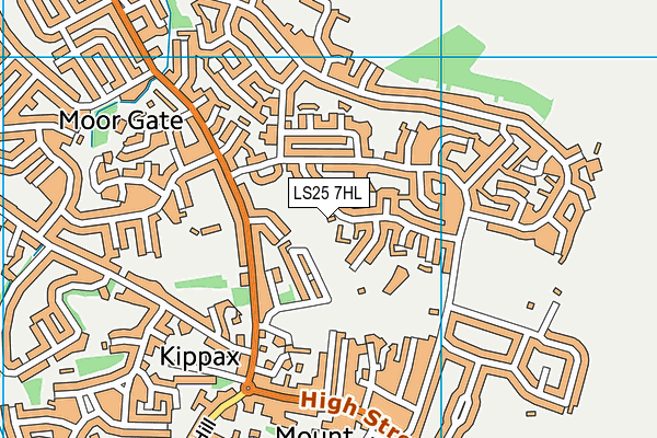 LS25 7HL map - OS VectorMap District (Ordnance Survey)